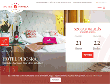 Tablet Screenshot of hotelpiroska.hu
